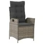 Reclining garden armchair with gray synthetic rattan cushions by , Garden chairs - Ref: Foro24-365259, Price: 134,75 €, Disco...