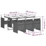 7-piece garden dining set with black synthetic rattan cushions by , Garden sets - Ref: Foro24-3210546, Price: 518,11 €, Disco...