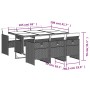 Set de comedor de jardín 7 pzas y cojines ratán sintético negro de , Conjuntos de jardín - Ref: Foro24-3210546, Precio: 529,1...