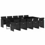11-teiliges Garten-Esszimmer-Set mit schwarzen synthetischen Rattankissen von , Gartensets - Ref: Foro24-3210571, Preis: 932,...