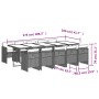 11-teiliges Garten-Esszimmer-Set mit schwarzen synthetischen Rattankissen von , Gartensets - Ref: Foro24-3210571, Preis: 932,...