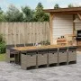 11-piece garden dining set with gray synthetic rattan cushions by , Garden sets - Ref: Foro24-3210578, Price: 987,13 €, Disco...