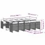 11-piece garden dining set with gray synthetic rattan cushions by , Garden sets - Ref: Foro24-3210578, Price: 987,13 €, Disco...
