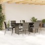 Garden dining set 7 pieces and gray synthetic rattan cushions by , Garden sets - Ref: Foro24-3213496, Price: 520,82 €, Discou...
