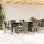 Garden dining set 7 pieces and gray synthetic rattan cushions by , Garden sets - Ref: Foro24-3213496, Price: 520,87 €, Discou...