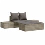 Tumbona doble con cojines ratán sintético gris de , Tumbonas - Ref: Foro24-368391, Precio: 213,84 €, Descuento: %
