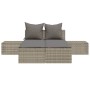 Tumbona doble con cojines ratán sintético gris de , Tumbonas - Ref: Foro24-368391, Precio: 213,84 €, Descuento: %