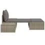 Tumbona doble con cojines ratán sintético gris de , Tumbonas - Ref: Foro24-368391, Precio: 266,22 €, Descuento: %