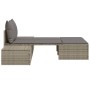 Tumbona doble con cojines ratán sintético gris de , Tumbonas - Ref: Foro24-368391, Precio: 213,84 €, Descuento: %