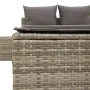 Tumbona doble con cojines ratán sintético gris de , Tumbonas - Ref: Foro24-368391, Precio: 266,22 €, Descuento: %
