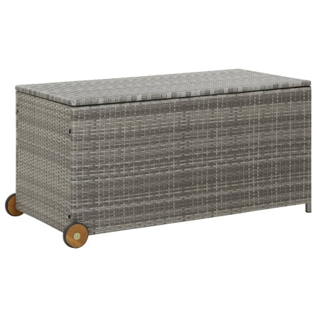 Light gray synthetic rattan garden storage box 120x65x61 cm by vidaXL, Outdoor storage boxes - Ref: Foro24-310090, Price: 131...