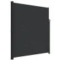 Retractable black side awning 220x600 cm by , Umbrellas - Ref: Foro24-4004564, Price: 121,47 €, Discount: %