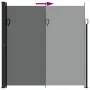 Retractable black side awning 220x600 cm by , Umbrellas - Ref: Foro24-4004564, Price: 121,47 €, Discount: %
