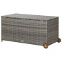 Garten-Aufbewahrungsbox Kunstrattan hellgrau 120x65x61 cm von vidaXL, Aufbewahrungsboxen für den Außenbereich - Ref: Foro24-3...