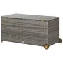 Garten-Aufbewahrungsbox Kunstrattan hellgrau 120x65x61 cm von vidaXL, Aufbewahrungsboxen für den Außenbereich - Ref: Foro24-3...