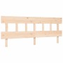 Double bed frame with solid wood headboard by vidaXL, Beds and slatted bases - Ref: Foro24-3195171, Price: 150,72 €, Discount: %