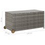 Garten-Aufbewahrungsbox Kunstrattan hellgrau 120x65x61 cm von vidaXL, Aufbewahrungsboxen für den Außenbereich - Ref: Foro24-3...