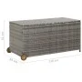 Garten-Aufbewahrungsbox Kunstrattan hellgrau 120x65x61 cm von vidaXL, Aufbewahrungsboxen für den Außenbereich - Ref: Foro24-3...