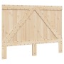 Solid pine wood bed frame with headboard 140x200 cm by , Beds and slatted bases - Ref: Foro24-3281552, Price: 194,35 €, Disco...