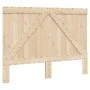 Solid pine wood bed frame with headboard 140x200 cm by , Beds and slatted bases - Ref: Foro24-3281552, Price: 195,15 €, Disco...