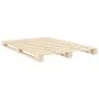 Solid pine wood bed frame with headboard 140x200 cm by , Beds and slatted bases - Ref: Foro24-3281552, Price: 195,15 €, Disco...