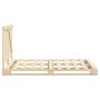 Solid pine wood bed frame with headboard 140x200 cm by , Beds and slatted bases - Ref: Foro24-3281552, Price: 195,15 €, Disco...
