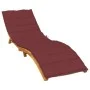 Kissen für Liegestuhl aus Stoff in Rotwein-Melange 200x60x4 cm von , Kissen für Stühle und Sofas - Ref: Foro24-4002518, Preis...