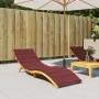 Kissen für Liegestuhl aus Stoff in Rotwein-Melange 200x60x4 cm von , Kissen für Stühle und Sofas - Ref: Foro24-4002518, Preis...