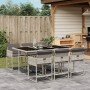 Set comedor jardín 7 pzas y cojines ratán sintético gris claro de , Conjuntos de jardín - Ref: Foro24-3278038, Precio: 405,01 €