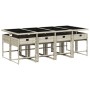 Set comedor de jardín 9 pzas cojines ratán sintético gris claro de , Conjuntos de jardín - Ref: Foro24-3278050, Precio: 539,04 €