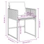 Garden dining set 9 pieces with light gray synthetic rattan cushions by , Garden sets - Ref: Foro24-3278050, Price: 535,24 €,...
