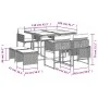 Garden dining set 9 pieces with light gray synthetic rattan cushions by , Garden sets - Ref: Foro24-3278086, Price: 400,84 €,...