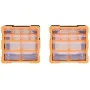 Organizer mit mehreren Schubladen, 12 Schubladen, 2 Stück, 26,5 x 16 x 26 cm von vidaXL, Werkzeugkästen - Ref: Foro24-147581,...