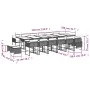 Garden dining set with 17 pieces, light gray synthetic rattan and cushions. by , Garden sets - Ref: Foro24-3278134, Price: 1,...