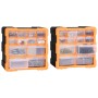 Organizer mit mehreren Schubladen, 12 Schubladen, 2 Stück, 26,5 x 16 x 26 cm von vidaXL, Werkzeugkästen - Ref: Foro24-147581,...