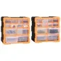 Organizer mit mehreren Schubladen, 12 Schubladen, 2 Stück, 26,5 x 16 x 26 cm von vidaXL, Werkzeugkästen - Ref: Foro24-147581,...