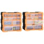 Organizer mit mehreren Schubladen, 12 Schubladen, 2 Stück, 26,5 x 16 x 26 cm von vidaXL, Werkzeugkästen - Ref: Foro24-147581,...