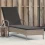 Tumbona con ruedas y cojín ratán sintético gris claro by , Loungers - Ref: Foro24-368313, Price: 163,86 €, Discount: %