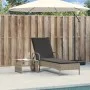 Liegestuhl mit Rädern und Kissen aus hellem grauem synthetischem Rattan. von , Liegen - Ref: Foro24-368313, Preis: 171,35 €, ...
