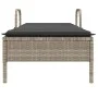 Liegestuhl mit Rädern und Kissen aus hellem grauem synthetischem Rattan. von , Liegen - Ref: Foro24-368313, Preis: 171,35 €, ...