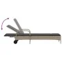 Liegestuhl mit Rädern und Kissen aus hellem grauem synthetischem Rattan. von , Liegen - Ref: Foro24-368313, Preis: 171,35 €, ...