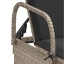 Tumbona con ruedas y cojín ratán sintético gris claro by , Loungers - Ref: Foro24-368313, Price: 163,86 €, Discount: %