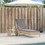 Liegestuhl mit Rädern und Kissen aus synthetischem Rattan in Beige. von , Liegen - Ref: Foro24-368311, Preis: 164,15 €, Rabat...