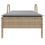 Liegestuhl mit Rädern und Kissen aus synthetischem Rattan in Beige. von , Liegen - Ref: Foro24-368311, Preis: 164,15 €, Rabat...