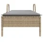 Tumbona con ruedas y cojín ratán sintético beige de , Tumbonas - Ref: Foro24-368311, Precio: 171,35 €, Descuento: %