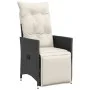 Set de comedor de jardín 7 pzas y cojines ratán sintético negro by , Garden sets - Ref: Foro24-3276869, Price: 811,47 €, Disc...