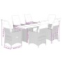 Set de comedor de jardín 7 pzas y cojines ratán sintético negro by , Garden sets - Ref: Foro24-3276869, Price: 830,67 €, Disc...