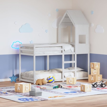 Massives Kiefernholz-Kinderbett-Dach 55x84x132 cm von , Zubehör für Betten und Lattenroste - Ref: Foro24-846895, Preis: 92,44...