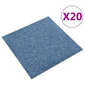 Carpet floor tiles 20 pcs 5 m² 50x50 cm blue by vidaXL, Floors and carpets - Ref: Foro24-147316, Price: 127,72 €, Discount: %