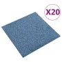 Baldosas de suelo de moqueta 20 uds 5 m² 50x50 cm azul de vidaXL, Suelos y moquetas - Ref: Foro24-147316, Precio: 127,69 €, D...